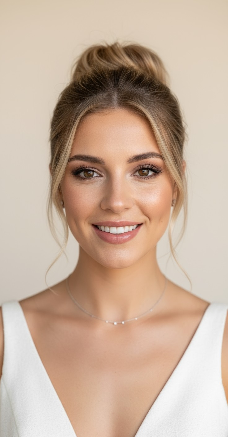 After Messy Bun Bridal Hairstyle